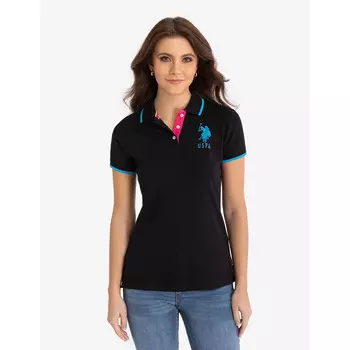 Футболка-поло U.S. Polo Assn. Triple Crown Solid, черный/синий