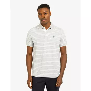 Футболка-поло U.S. Polo Assn Yarn dye stripe jersey, светло-серый
