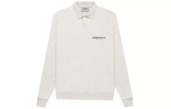 Футболка-поло унисекс FW21 Light Oatmeal Fear Of God Essentials, светло-бежевый