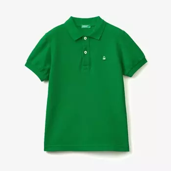 Футболка-поло United Colors Of Benetton Slim Fit, зеленый