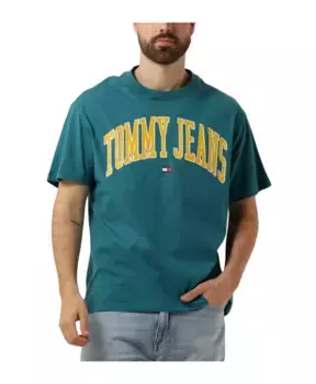 Футболка Поло университетская футболка в стиле поп колор Tommy Jeans, зеленый