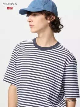 Футболка полосатая Uniqlo, цвет 69 синий
