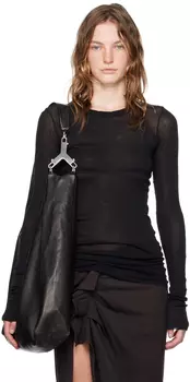 Футболка Porterville Rib с длинным рукавом Rick Owens, черный