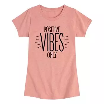 Футболка Positive Vibes Only для девочек 7–16 лет с рисунком Licensed Character, розовый