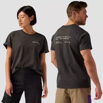 Футболка «построена для приключений» Backcountry, черный