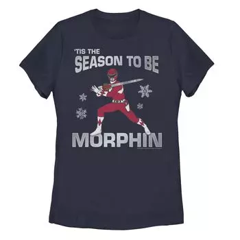 Футболка Power Rangers для юниоров Red Ranger с надписью «Tis the Season To Be Morphin» Licensed Character