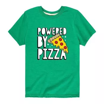 Футболка Powered By Pizza для мальчиков 8–20 лет Licensed Character, зеленый