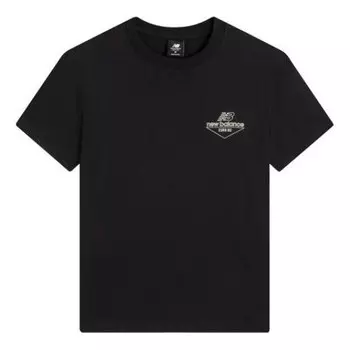 Футболка повседневная футболка с логотипом New Balance, черный
