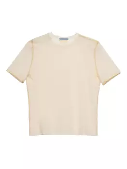 Футболка Prada из хлопка, нейтральный