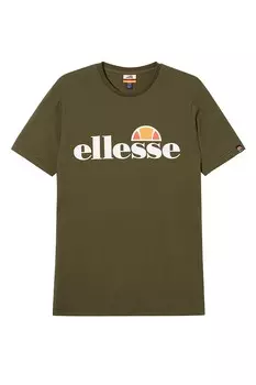 Футболка Prado с овальным вырезом и логотипом Ellesse, хаки