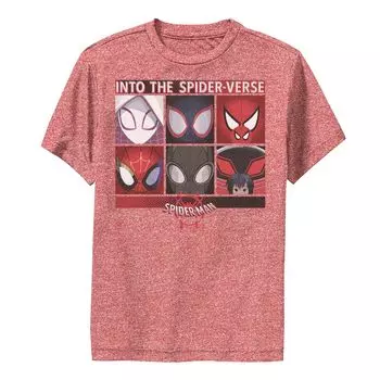 Футболка премиум-класса Square Group с изображением Человека-паука Marvel Spiderverse для мальчиков 8–20 лет Licensed Character