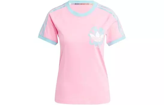 Футболка PRIDE RM с тремя полосками, розовая Adidas Originals