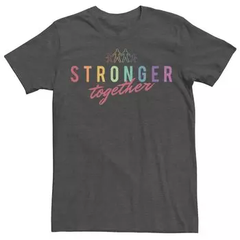 Футболка Pride с радужным текстом для взрослых Stronger Together Licensed Character