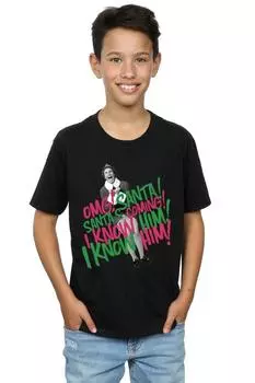 Футболка «Приход Санты» Elf, черный