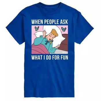 Футболка Princess Big & Tall Sleeping For Fun с рисунком Disney, синий