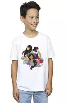 Футболка «Принцесса Мулан Жасмин Белоснежка» Disney, белый