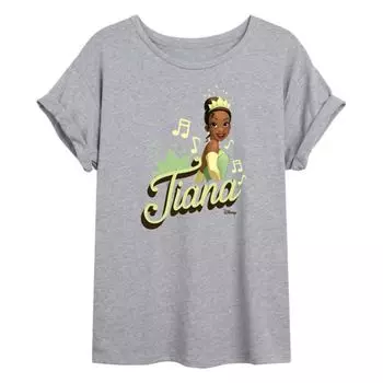 Футболка принцессы Тианы Джуниорс оверсайз Disney, серый