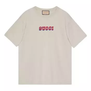Футболка print t-shirt 'ivory' Gucci, белый