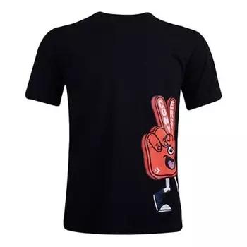 Футболка printing pattern short sleeve black Converse, черный