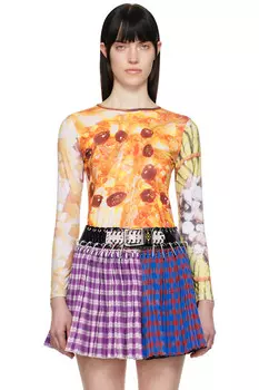 Футболка приталенная "Dinner's served" Chopova Lowena, мультиколор