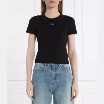 Футболка приталенного кроя Baby tee_b Hugo, черный