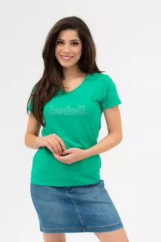 Футболка приталенного кроя Budmil, зеленый