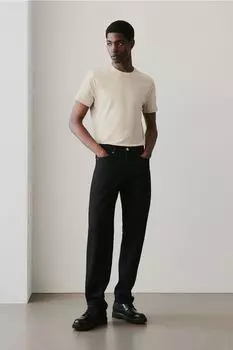 Футболка приталенного кроя H&M, бежевый