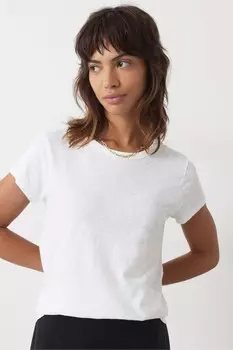 Футболка приталенного кроя и круглым вырезом Hush, белый