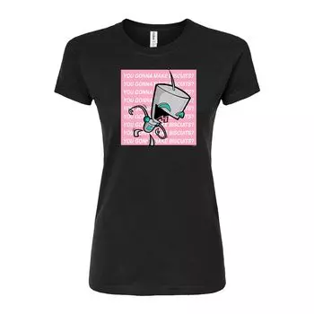 Футболка приталенного кроя Invader Zim Gir Biscuits для юниоров Licensed Character, черный