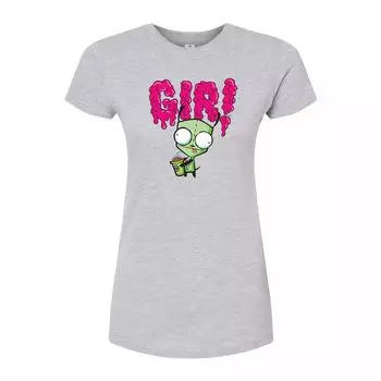 Футболка приталенного кроя Invader Zim Gir Slime для юниоров Licensed Character, серый