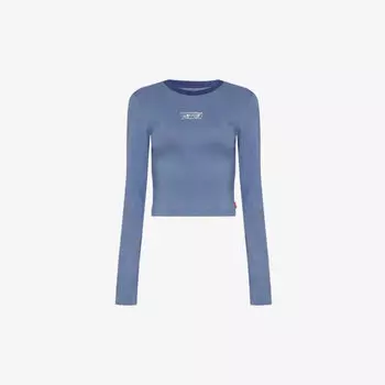 Футболка приталенного кроя из хлопкового джерси с бляшкой-логотипом Levis, синий