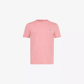 Футболка приталенного кроя Polo Ralph Lauren с вышитым логотипом, розовый