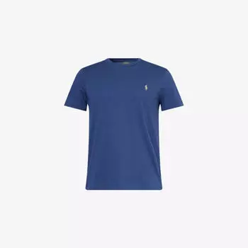Футболка приталенного кроя Polo Ralph Lauren с вышитым логотипом, синий
