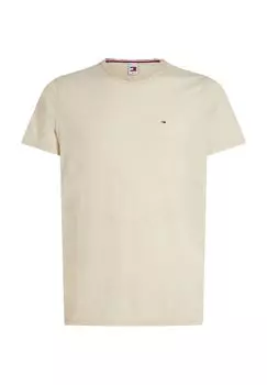 Футболка приталенного кроя, с круглым вырезом, мужская TOMMY Jeans, цвет Acg Beige