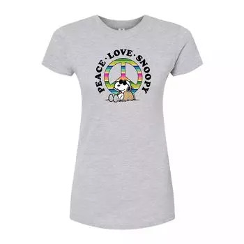 Футболка приталенного кроя с рисунком Peanuts для детей "Peace Love Snoopy" Licensed Character