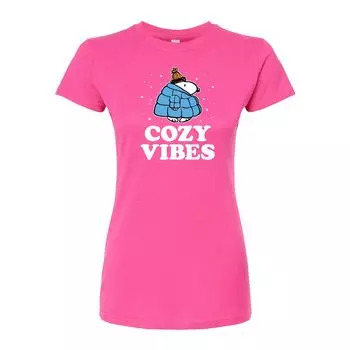 Футболка приталенного кроя с рисунком Snoopy Juniors 'Peanuts "Cozy Vibes" Licensed Character