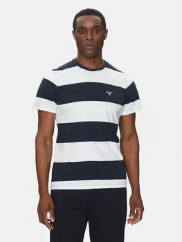 Футболка приталенного кроя Whalton MTS1255NY91 Barbour, синий