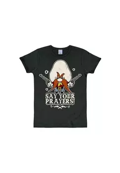 Футболка приталенного кроя Yosemite Sam — Say Your Prayers LOGOSHIRT, черный