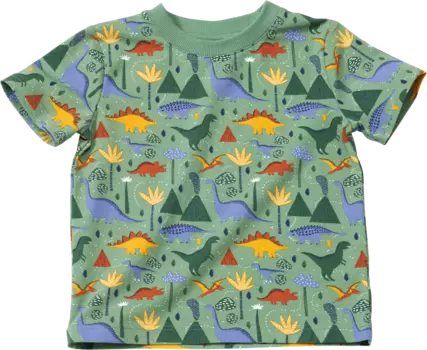 Футболка Pro Climate с рисунком динозавра зеленая размер. 116 1ч ALANA