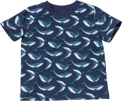 Футболка Про Климат с рисунком кита темно-синяя размер. 110 10шт ALANA