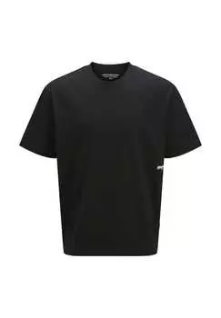 Футболка профсоюзная рубашка с короткими рукавами Jack & Jones, черный