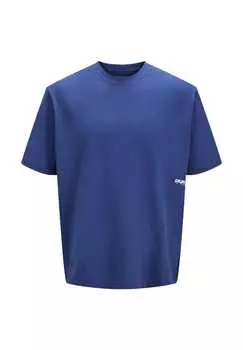 Футболка профсоюзная рубашка с короткими рукавами Jack & Jones, синий
