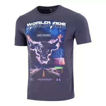 Футболка project rock ww disruption t-shirt 'purple' Under Armour, фиолетовый