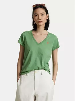 Футболка прямого кроя 211902403009 Polo Ralph Lauren, зеленый