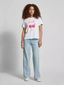 Футболка прямого кроя из чистого хлопка, модель «SCARLETT» Pieces, белый