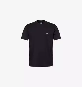 Футболка прямого кроя из хлопкового джерси с логотипом-нашивкой Cp Company, черный