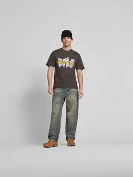 Футболка прямого кроя с этикеткой Wood Wood, антрацит