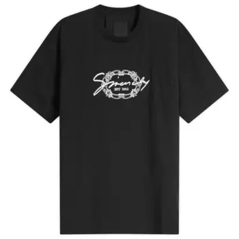 Футболка прямого кроя с фирменным логотипом Givenchy, черный
