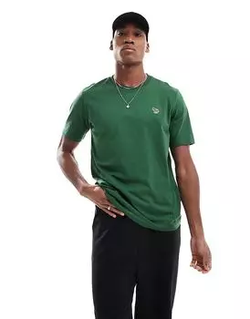 Футболка прямого кроя с логотипом зеленого цвета PS Paul Smith