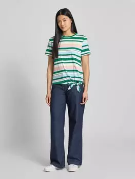 Футболка прямого кроя с узлом Tom Tailor Denim, кремовый